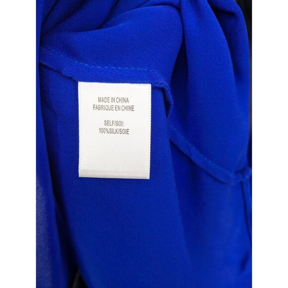 Haute Hippie Sheer Blouse Women Size L 100% Slik Slouch Open Back Preppy Office - Picture 13 of 15